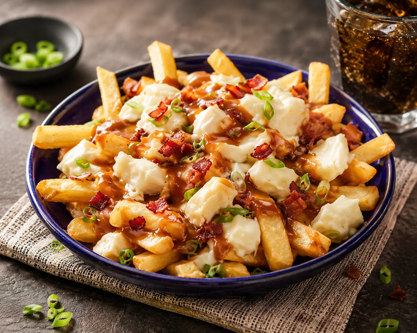 Crispy seasoned fries served hot at Dunked in south London, Ontario